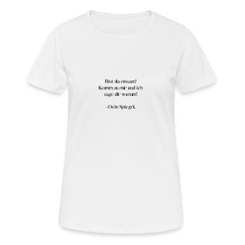 Spiegel an der Wand - Frauen T-Shirt atmungsaktiv - Weiß - Vorne - AI Model Female 172 dark (172cm)