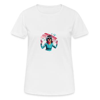 Mondes virtuels - T-shirt respirant Femme - blanc - Devant - AI Model Female 172 dark (172cm)