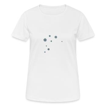 Schneeflocken - Frauen T-Shirt atmungsaktiv - Weiß - Vorne - AI Model Female 172 dark (172cm)