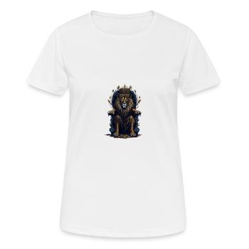 Le Roi Lion sur son trône - T-shirt respirant Femme - blanc - Devant - AI Model Female 172 dark (172cm)