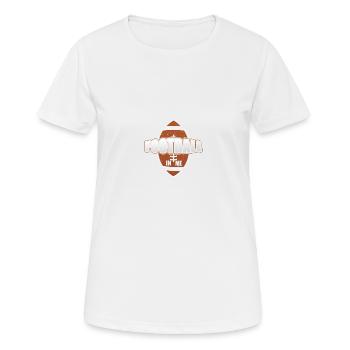 American Football In Me American Football Spieler - Frauen T-Shirt atmungsaktiv - Weiß - Vorne - AI Model Female 172 dark (172cm)