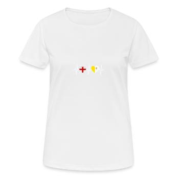 England and Vatican City Vatican Flags - Women's Breathable T-Shirt - white - Front - AI Model Female 172 dark (172cm)