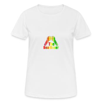 The Beatboxer - Hip-Hop und Beatboxer - Frauen T-Shirt atmungsaktiv - Weiß - Vorne - AI Model Female 172 dark (172cm)