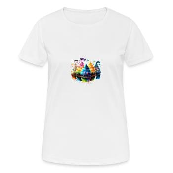CUPCAKES - Frauen T-Shirt atmungsaktiv - Weiß - Vorne - AI Model Female 172 dark (172cm)