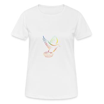 Friedenstaube - Frauen T-Shirt atmungsaktiv - Weiß - Vorne - AI Model Female 172 dark (172cm)