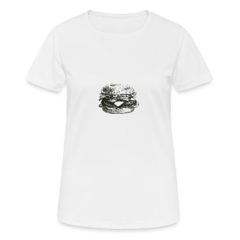 Burger - Frauen T-Shirt atmungsaktiv - Weiß - Vorne - AI Model Female 172 dark (172cm)