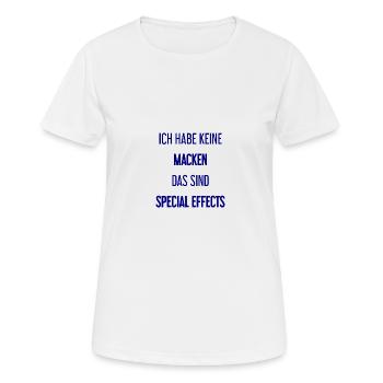Keine Macken, nur Special Effects! - Frauen T-Shirt atmungsaktiv - Weiß - Vorne - AI Model Female 172 dark (172cm)