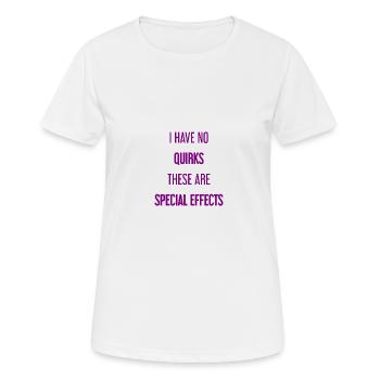 Keine Macken, nur Special Effects! - Frauen T-Shirt atmungsaktiv - Weiß - Vorne - AI Model Female 172 dark (172cm)