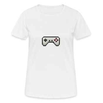 Pixelart Game Controller Gaming - T-shirt respirant Femme - blanc - Devant - AI Model Female 172 dark (172cm)