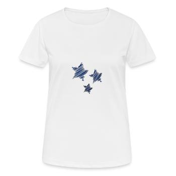 ETOILE. STAR. ETOILES. FÊTE. ANNIVERSAIRE. NOËL. C - T-shirt respirant Femme - blanc - Devant - AI Model Female 172 dark (172cm)