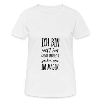 Funny Greek Saying Greece Gift - Women's Breathable T-Shirt - white - Front - AI Model Female 172 dark (172cm)