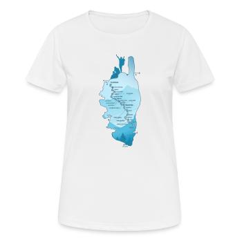 Randonnée Corse GR 20 carte GR20 corse rando gr20 - T-shirt respirant Femme - blanc - Devant - AI Model Female 172 dark (172cm)