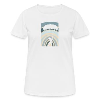 Paragliding Fallschirm Fallschirmspringen - Frauen T-Shirt atmungsaktiv - Weiß - Vorne - AI Model Female 172 dark (172cm)