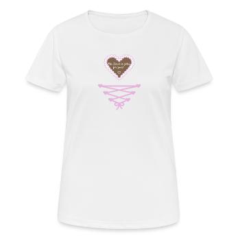 Mei Dirndl is z'kloa für zwoa - Bayern - Frauen T-Shirt atmungsaktiv - Weiß - Vorne - AI Model Female 172 dark (172cm)