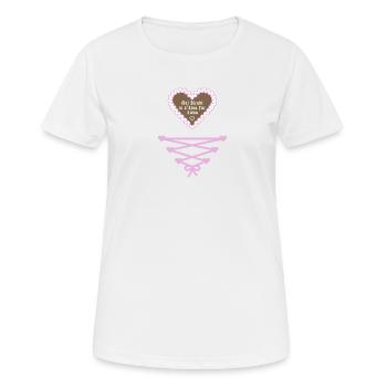 Mei Dirndl is z'kloa für zwoa - Bayern - Frauen T-Shirt atmungsaktiv - Weiß - Vorne - AI Model Female 172 dark (172cm)