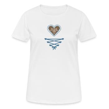 Mei Dirndl is z'kloa für zwoa - Bayern - Frauen T-Shirt atmungsaktiv - Weiß - Vorne - AI Model Female 172 dark (172cm)