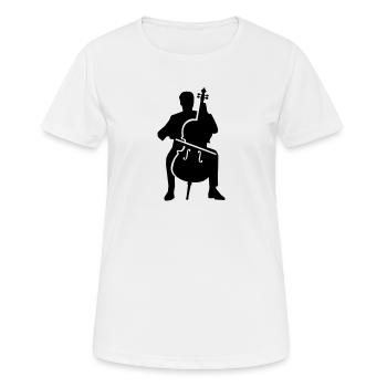 Cello - Frauen T-Shirt atmungsaktiv - Weiß - Vorne - AI Model Female 172 dark (172cm)