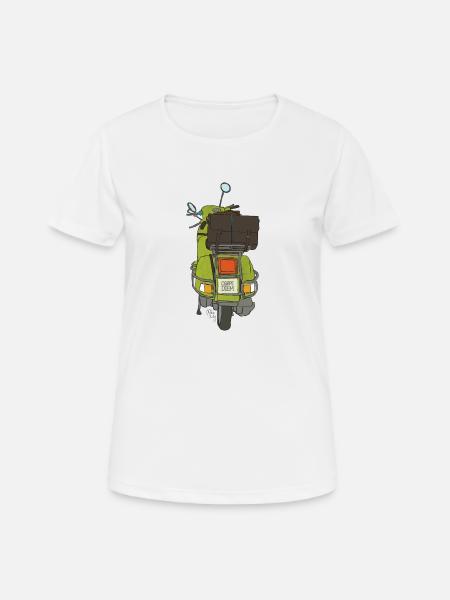 2 Räder - Frauen T-Shirt atmungsaktiv - Weiß