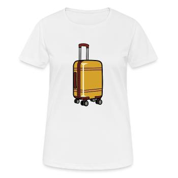 valise à roulettes - T-shirt respirant Femme - blanc - Devant - AI Model Female 172 dark (172cm)