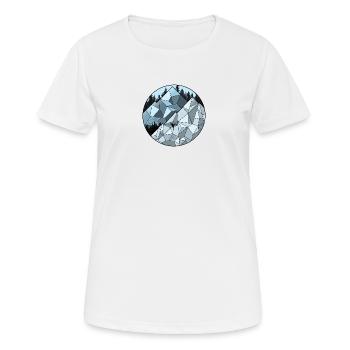 Kletterwand - Frauen T-Shirt atmungsaktiv - Weiß - Vorne - AI Model Female 172 dark (172cm)
