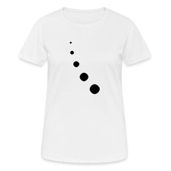 Punkte Dekor Bogen - Frauen T-Shirt atmungsaktiv - Weiß - Vorne - AI Model Female 172 dark (172cm)