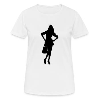Silhouette silhouette silhouette - T-shirt respirant Femme - blanc - Devant - AI Model Female 172 dark (172cm)