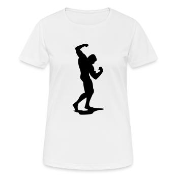 Pose - Frauen T-Shirt atmungsaktiv - Weiß - Vorne - AI Model Female 172 dark (172cm)