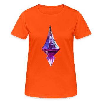 Toller Kristall, Geschenkidee - Frauen T-Shirt atmungsaktiv - Neonorange - Vorne - AI Model Female 172 dark (172cm)