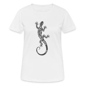 Maori tattoo power lizard black - Women's Breathable T-Shirt - white - Front - AI Model Female 172 dark (172cm)