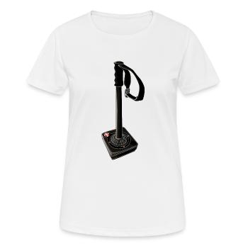 Ski pour geek - T-shirt respirant Femme - blanc - Devant - AI Model Female 172 dark (172cm)