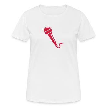 Microphone - Women's Breathable T-Shirt - white - Front - AI Model Female 172 dark (172cm)