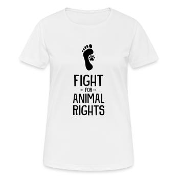 Fight For Animal Rights - Frauen T-Shirt atmungsaktiv - Weiß - Vorne - AI Model Female 172 dark (172cm)