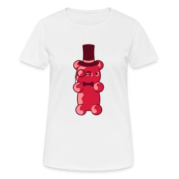 Lustiges Gentleman Gummibaerchen - Frauen T-Shirt atmungsaktiv - Weiß - Vorne - AI Model Female 172 dark (172cm)