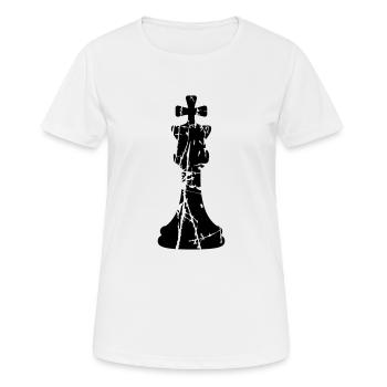 Kratzer Risse Schach - Frauen T-Shirt atmungsaktiv - Weiß - Vorne - AI Model Female 172 dark (172cm)
