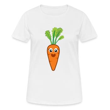Carotte Carotte Carotte Légumes - T-shirt respirant Femme - blanc - Devant - AI Model Female 172 dark (172cm)