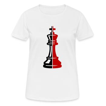 Schach König Figur - Frauen T-Shirt atmungsaktiv - Weiß - Vorne - AI Model Female 172 dark (172cm)