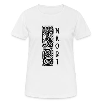maori - T-shirt respirant Femme - blanc - Devant - AI Model Female 172 dark (172cm)