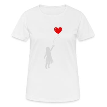 Des filles avec des ballons. Cadeau idée d’anniversaire - T-shirt respirant Femme - blanc - Devant - AI Model Female 172 dark (172cm)