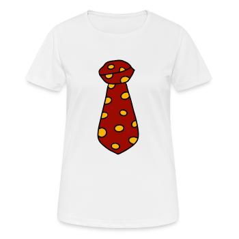Cravate - T-shirt respirant Femme - blanc - Devant - AI Model Female 172 dark (172cm)