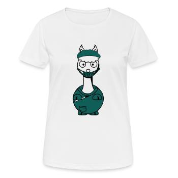 Die Alpaka OP-Schwester - Frauen T-Shirt atmungsaktiv - Weiß - Vorne - AI Model Female 172 dark (172cm)