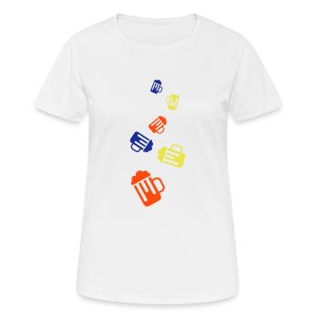Bier glas - Frauen T-Shirt atmungsaktiv - Weiß - Vorne - AI Model Female 172 dark (172cm)