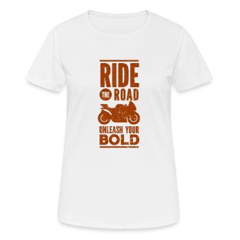 Moto Motocross Bike Racing Motorsport - T-shirt respirant Femme - blanc - Devant - AI Model Female 172 dark (172cm)