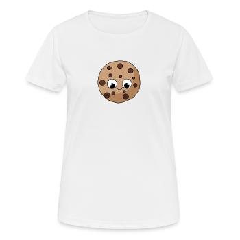 Biscuit biscuit avec visage - T-shirt respirant Femme - blanc - Devant - AI Model Female 172 dark (172cm)