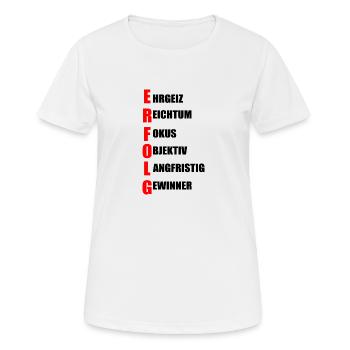 Erfolg - Frauen T-Shirt atmungsaktiv - Weiß - Vorne - AI Model Female 172 dark (172cm)