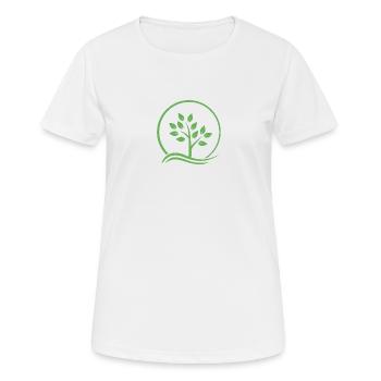 TOM AND GARDEN - Frauen T-Shirt atmungsaktiv - Weiß - Vorne - AI Model Female 172 dark (172cm)