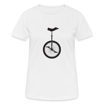 Einrad Einradfahrer Fahrrad Kinder Mädchen retro - Frauen T-Shirt atmungsaktiv - Weiß - Vorne - AI Model Female 172 dark (172cm)
