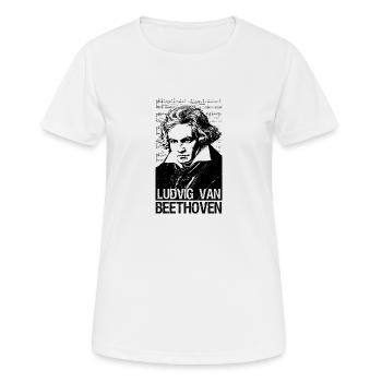 Ludwig van Beethoven Geschenk Noten Musique - T-shirt respirant Femme - blanc - Devant - AI Model Female 172 dark (172cm)