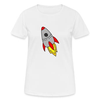 rocket - Women's Breathable T-Shirt - white - Front - AI Model Female 172 dark (172cm)