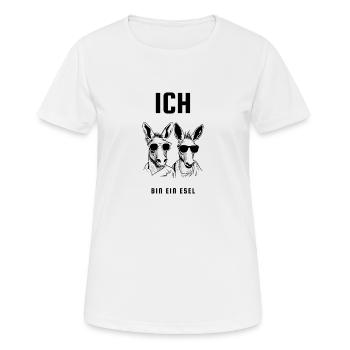 Ich bin ein Esel - Frauen T-Shirt atmungsaktiv - Weiß - Vorne - AI Model Female 172 dark (172cm)