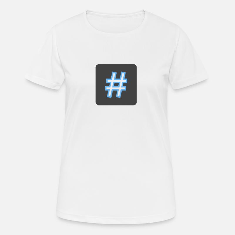 Hashtag - Women's Breathable T-Shirt - white